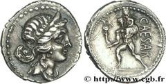JULES CESAR(13/07/100-15/03/44 avant J.-C.)Caius Julius Cوsar Denier N° v29_0081    Date : 47-46 AC. Nom de l'atelier : Afrique, avec César Métal : argent Diamètre : 20mm Axe des coins : 6h. Poids : 3