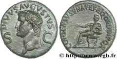 AUGUSTE(+19 août 14)Restitution de Caligula Dupondius, (MB, ئ 30) N° v29_0098    Date : 37-41 Nom de l'atelier : Rome Métal : bronze Diamètre : 29,5mm Axe des coins : 6h. Poids : 15,62g. Degré de rare