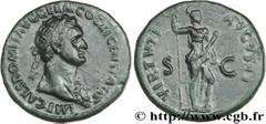 DOMITIEN(12/69-18/09/96)Titus Flavius Domitianus Auguste(13/09/81-18/09/96) Dupondius, (MB, ئ 27) N° v29_0153    Date : 85 Nom de l'atelier : Rome Métal : bronze Diamètre : 27mm Axe des coins : 6h. Po