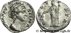 FAUSTINE MERE(+141)Annia Galeria FaustinaConsécration d'Antonin le Pieux Denier N° v29_0215    Date : c. après 147 Nom de l'atelier : Rome Métal : argent Diamètre : 17,5mm Axe des coins : 7h. Poids : 