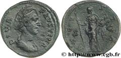 FAUSTINE MERE(+141)Annia Galeria FaustinaConsécration d'Antonin le Pieux Sesterce, (GB, ئ 33) N° v29_0216    Date : c. 147 Nom de l'atelier : Rome Métal : bronze Diamètre : 32,5mm Axe des coins : 11h.