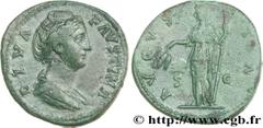 FAUSTINE MERE(+141)Annia Galeria FaustinaConsécration d'Antonin le Pieux Dupondius, (MB, ئ 27) N° v29_0220    Date : après 148 Nom de l'atelier : Rome Métal : bronze Diamètre : 26,5mm Axe des coins : 
