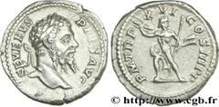 SEPTIME SEVERE(13/04/193-4/02/211)Lucius Septimius Severus Denier N° v29_0251    Date : 208 Nom de l'atelier : Rome Métal : argent Diamètre : 19,5mm Axe des coins : 12h. Poids : 3,68g. Etat de conserv