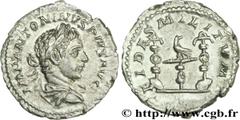ELAGABAL(16/05/218-12/03/222)Marcus Aurelius Antoninus Denier N° v29_0279    Date : 219 Nom de l'atelier : Rome Métal : argent Diamètre : 20mm Axe des coins : 6h. Poids : 2,94g. Degré de rareté : R1 E