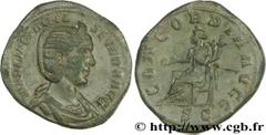 OTACILIA SEVERA(+249)Marcia Otacilia SeveraFemme de Philippe Ier, mère de Philippe II - Augusta (244-249) Sesterce, (GB, ئ 32) N° v29_0321    Date : 246 Nom de l'atelier : Rome Métal : bronze Diamètre