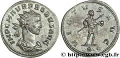 PROBUS(06-07/276-09/282)Marcus Aurelius Probus Antoninien N° v29_0385    Date : 276 Nom de l'atelier : Rome Métal : billon Diamètre : 22mm Axe des coins : 12h. Poids : 4,38g. Etat de conservation : SP