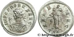 PROBUS(06-07/276-09/282)Marcus Aurelius Probus Aurelianus N° v29_0401    Date : 281 Nom de l'atelier : Italie, Ticinum Métal : billon Diamètre : 24mm Axe des coins : 5h. Poids : 4,29g. Etat de conserv