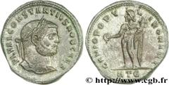 CONSTANCE Ier CHLORE(1/03/293-25/07/306)Flavius Valerius ConstantiusCésar(1/03/293-1/05/305) Follis ou nummus N° v29_0449    Date : 297-298 Nom de l'atelier : Europe, Héraclée Métal : cuivre Diamètre 