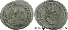 CONSTANTIN Ier LE GRAND(25/07/306-22/05/337)Flavius Valerius ConstantinusAuguste (25/12/307-22/05/337) Follis ou nummus N° v29_0462    Date : 310-312 Nom de l'atelier : Belgique, Trèves Métal : cuivre
