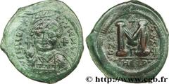 JUSTINIEN Ier(1/08/527-14/11/565) Follis N° v29_0533    Date : 564-565 Nom de l'atelier : Théoupolis, (Antioche) Métal : cuivre Diamètre : 35mm Axe des coins : 6h. Poids : 16,97g. Degré de rareté : R1
