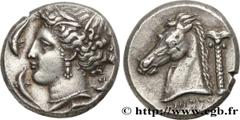 Greek Coins SICILY - ENTELLA Type : Tétradrachme Date : c. 320/315 - 305/300 AC. Mint name / Town : Entella, Sicile Metal : silver Diameter : 24 mm Orientation dies : 9 h. Weight : 16,71 g. Rarity : R