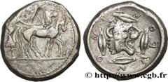Greek Coins SICILY - LEONTINOI Type : Tétradrachme Date : c. 476-466 AC. Mint name / Town : Léontini, Sicile Metal : silver Diameter : 23,5 mm Orientation dies : 2 h. Weight : 16,99 g. Rarity : R3 Obv