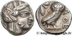 Greek Coins ATTICA - ATHENS Type : Tétradrachme Date : c. 420 AC. Mint name / Town : Athènes, Attique Metal : silver Diameter : 25 mm Orientation dies : 9 h. Weight : 17,25 g. Obverse legend : Anépigr