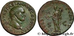Roman Coins VESPASIAN Type : Dupondius Date : 77-78 Mint name / Town : Lyon Metal : copper Diameter : 28 mm Orientation dies : 6 h. Weight : 12,92 g. Rarity : R1 Obverse legend : IMP CAES VESPASIAN AV