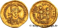 Roman Coins VALENTINIAN III Type : Solidus Date : c. 425-429 Mint name / Town : Constantinople Metal : gold Millesimal fineness : 1000 ‰ Diameter : 21 mm Orientation dies : 6 h. Weight : 4,35 g. Rarit