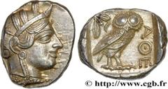 Greek Coins ATTICA - ATHENS Type : Tétradrachme Date : c. 430 AC. Mint name / Town : Athènes Metal : silver Diameter : 25 mm Orientation dies : 9 h. Weight : 17,25 g. Obverse legend : Anépigraphe Obve