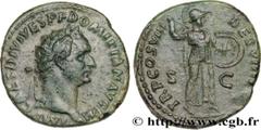 Roman coins DOMITIANUS Type : As Date : novembre - décembre Date : 82 Mint name / Town : Rome Metal : copper Diameter : 27 mm Orientation dies : 7 h. Weight : 10,99 g. Rarity : R1 Obverse legend : IMP