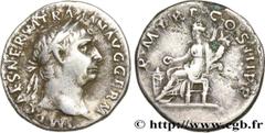 Roman coins TRAJANUS Type : Denier Date : 100 Mint name / Town : Rome Metal : silver Millesimal fineness : 900 ‰ Diameter : 18,5 mm Orientation dies : 6 h. Weight : 3,13 g. Rarity : R2 Officine : 2e O