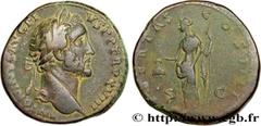 Roman coins ANTONINUS PIUS Type : Sesterce Date : 153-154 Mint name / Town : Rome Metal : copper Diameter : 31,5 mm Orientation dies : 12 h. Weight : 29,66 g. Rarity : R2 Obverse legend : ANTONINVS AV