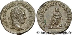 Roman coins CARACALLA Type : Denier Date : 215 Mint name / Town : Rome Metal : silver Millesimal fineness : 500 ‰ Diameter : 18 mm Orientation dies : 6 h. Weight : 3,01 g. Rarity : R1 Officine : 2e Ob