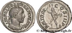 Roman coins SEVERUS ALEXANDER Type : Denier Date : 233 Mint name / Town : Rome Metal : silver Millesimal fineness : 550 ‰ Diameter : 18 mm Orientation dies : 6 h. Weight : 2,89 g. Officine : 2e Obvers