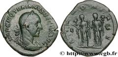 Roman coins TRAJAN DECIUS Type : Sesterce Date : 250 Mint name / Town : Rome Metal : copper Diameter : 30,5 mm Orientation dies : 12 h. Weight : 15,97 g. Rarity : R1 Officine : 3e Obverse legend : IMP