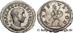 Roman coins SEVERUS ALEXANDER Type : Denier  Date : 232  Mint name / Town : Rome  Metal : silver  Millesimal fineness : 500  ‰ Diameter : 20  mm Orientation dies : 6  h. Weight : 3,09  g. Officine : 3