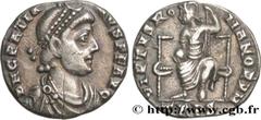 Roman coins GRATIAN Type : Silique  Date : 378-383  Mint name / Town : Trèves  Metal : silver  Diameter : 15  mm Orientation dies : 6  h. Weight : 1,86  g. Rarity : R1  Obverse legend : D N GRATIA-NVS