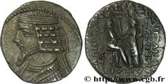 ROYAUME PARTHE - PHRAATES IV(38-2 avant J.-C.) Tétradrachme N° v31_0087    Date : 33-32 AC. Nom de l'atelier : Séleucie du Tigre Métal : billon Diamètre : 27mm Axe des coins : 12h. Poids : 11,78g. Deg