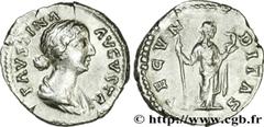 FAUSTINE JEUNE(+175)Annia Galeria FaustinaAugusta(146-175) Denier N° v31_0309    Date : 161-175 Nom de l'atelier : Rome Métal : argent Diamètre : 18,5mm Axe des coins : 6h. Poids : 3,21g. Etat de cons