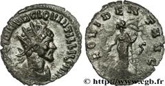 QUINTILLE(08-10 ou 11/270)Marcus Aurelius Claudius Quintillus Antoninien N° v31_0466    Date : 270 Nom de l'atelier : Rome Métal : billon Diamètre : 21,5mm Axe des coins : 11h. Poids : 2,41g. Degré de