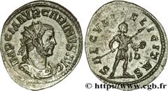 CARIN(10/282-09/285)Marcus Aurelius CarinusAuguste(03/283-09/285) Aurelianus N° v31_0540    Date : 283-284 Nom de l'atelier : Gaule, Lyon Métal : billon Diamètre : 24,5mm Axe des coins : 6h. Poids : 3