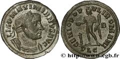 MAXIMIEN HERCULE(10/12/285-02/310)Marcus Aurelius Valerius MaximianusAuguste I (1/04/286-1/05/305) Follis ou nummus N° v31_0565    Date : 300 - mi 304 Nom de l'atelier : Gaule, Lyon Métal : cuivre Dia