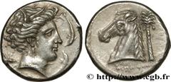 Greek Coins SICILY - SICULO-PUNIC - ENTELLA Type : Tétradrachme Date : c. 320/315 - 305/300 AC. Mint name / Town : Machanat (Le Camp), Entella, Sicile Metal : silver Diameter : 25 mm Orientation dies 