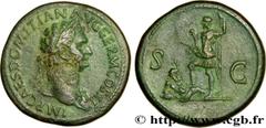 Roman coins DOMITIANUS Type : Sesterce Date : 04 - 10 Date : 85 Mint name / Town : Rome Metal : copper Diameter : 33,5 mm Orientation dies : 7 h. Weight : 27,85 g. Rarity : R2 Obverse legend : IMP CAE