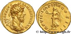 Roman coins LUCIUS VERUS Type : Aureus Date : janvier - décembre Mint name / Town : Rome Metal : gold Millesimal fineness : 1000 ‰ Diameter : 20 mm Orientation dies : 6 h. Weight : 21 g. Rarity : R2 O