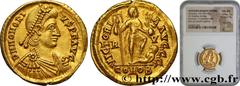 Roman coins HONORIUS Type : Solidus Date : 408-423 Mint name / Town : Ravenne Metal : gold Millesimal fineness : 1000 ‰ Diameter : 21 mm Orientation dies : 6 h. Weight : 4,44 g. Obverse legend : D N H