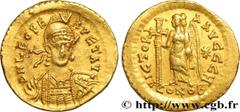 Roman coins LEO I Type : Solidus Date : 462-466 Mint name / Town : Constantinople Metal : gold Millesimal fineness : 1000 ‰ Diameter : 20 mm Orientation dies : 6 h. Weight : 4,48 g. Officine : 8e Obve