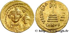 Byzantine coins HERACLIUS and HERACLIUS CONSTANTINE Type : Solidus Date : 616-625 Mint name / Town : Constantinople Metal : gold Millesimal fineness : 1000 ‰ Diameter : 20,5 mm Orientation dies : 7 h.