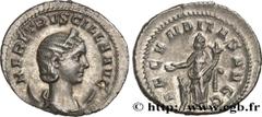 Roman coins HERENNIA ETRUSCILLA Type : Antoninien Date : 251 Mint name / Town : Rome Metal : billon Millesimal fineness : 400 ‰ Diameter : 22 mm Orientation dies : 12 h. Weight : 4,37 g. Rarity : R1 O