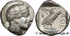 Greek Coins ATTICA - ATHENS Type : Tétradrachme  Date : c. 430 AC.  Mint name / Town : Athènes  Metal : silver  Diameter : 25  mm Orientation dies : 8  h. Weight : 17,28  g. Obverse legend : Anépigrap