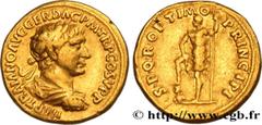 Roman coins TRAJANUS Type : Aureus  Date : Decennalia  Date : 107  Mint name / Town : Rome  Metal : gold  Millesimal fineness : 1000  ‰ Diameter : 18,5  mm Orientation dies : 6  h. Weight : 7,28  g. R