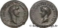 Roman coins ANTONINUS PIUS and MARCUS AURELIUS CAESAR Type : Médaillon contorniate  Date : mars - juillet  Date : 139  Mint name / Town : Rome  Metal : copper  Diameter : 37,50  mm Orientation dies : 