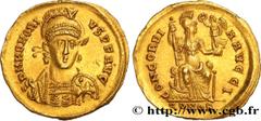 Roman coins HONORIUS Type : Solidus  Date : 397-402  Mint name / Town : Constantinople  Metal : gold  Millesimal fineness : 1000  ‰ Diameter : 20  mm Orientation dies : 6  h. Weight : 4,45  g. Rarity 