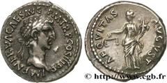 Roman coins NERVA Type : Denier  Date : 97  Mint name / Town : Rome  Metal : silver  Millesimal fineness : 900  ‰ Diameter : 19,5  mm Orientation dies : 6  h. Weight : 3,42  g. Rarity : R1  Officine :