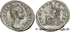 Roman coins ORBIANA Type : Denier  Date : 225  Mint name / Town : Rome  Metal : silver  Millesimal fineness : 500  ‰ Diameter : 19  mm Orientation dies : 1  h. Weight : 3,05  g. Rarity : R2  Obverse l