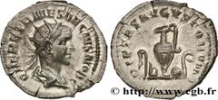 Roman coins HERENNIUS ETRUSCUS Type : Antoninien  Date : 250  Mint name / Town : Rome  Metal : billon  Millesimal fineness : 400  ‰ Diameter : 22  mm Orientation dies : 6  h. Weight : 3,30  g. Rarity 