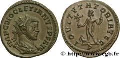 Roman coins DIOCLETIAN Type : Aurelianus  Date : automne 287 - automne 289  Date : 287-289  Mint name / Town : Lyon  Metal : billon  Millesimal fineness : 50  ‰ Diameter : 22,5  mm Orientation dies : 