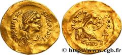 Byzantine coins ANASTASIUS Type : Semissis  Date : 507-518  Mint name / Town : Constantinople  Metal : gold  Millesimal fineness : 1000  ‰ Diameter : 18  mm Orientation dies : 6  h. Weight : 2,17  g. 