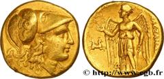 Greek Coins MACEDONIA - MACEDONIAN KINGDOM - ALEXANDER III THE GREAT Type : Statère d'or  Date : c. 325-320 AC.  Mint name / Town : Mysie, Lampsaque  Metal : gold  Diameter : 18  mm Orientation dies :
